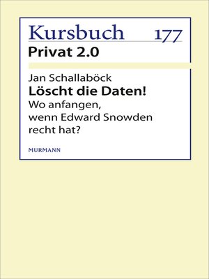 cover image of Löscht die Daten!